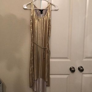 Gold pleated dress